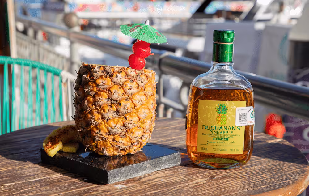 Mixology bar with assorted cocktails